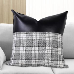 Pillow Covers Cushion Cases Soft Leather And Cotton (23 × 22 Inch 1 Pair 2 Pc)