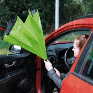 Foldable UV & Rain Umbrella With C-Shaped Handle – Kids (1 Pc Mix Color)