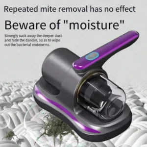 Powerful Suction Portable Handheld Vacuum Cleaner - Low Noise Vacuum Cleaner For Bed - Cordless Vacuum Cleaner For Car Seat Crevices Pillows, Mattresses, Sofas Wireless Anti Dust And Mite Cleaner