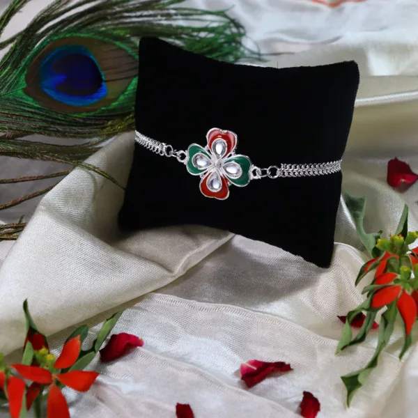 silver rakhi